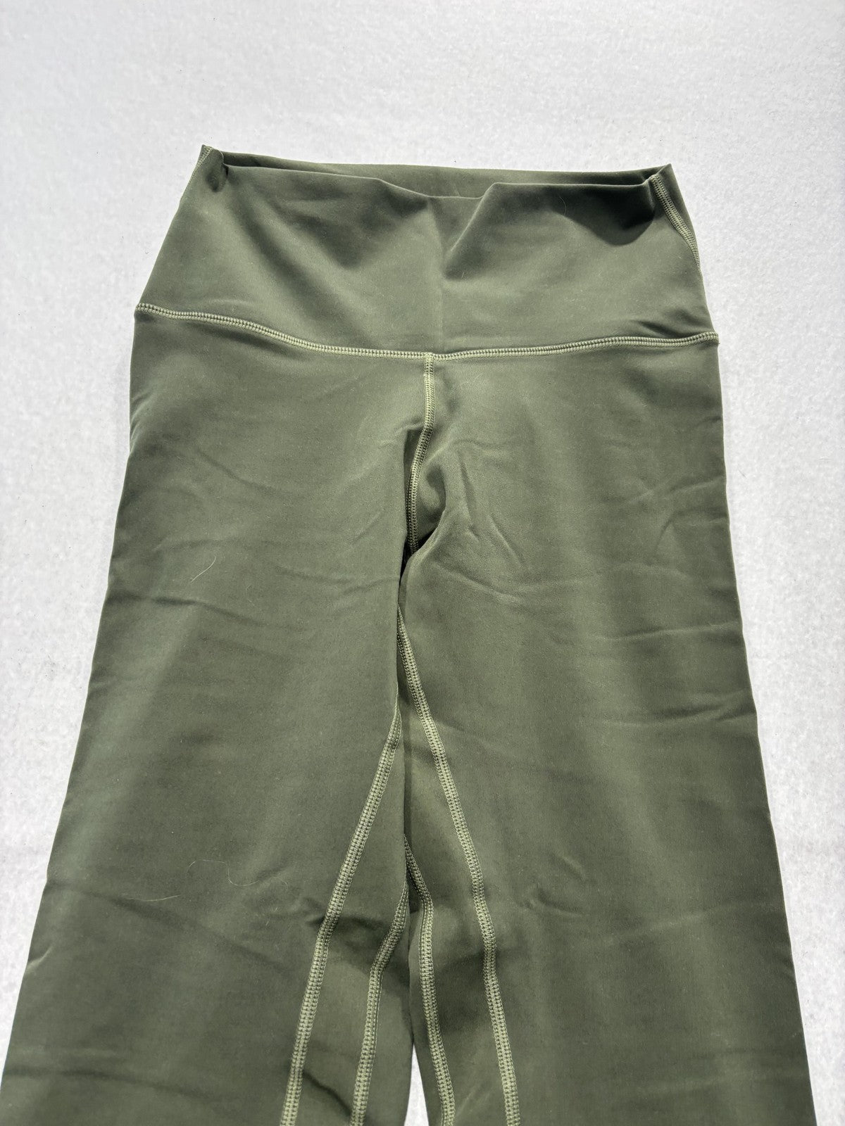 YUNOGA Leggings Womens Medium Green High Rise 26" Inseam Ankle Yoga Stretch