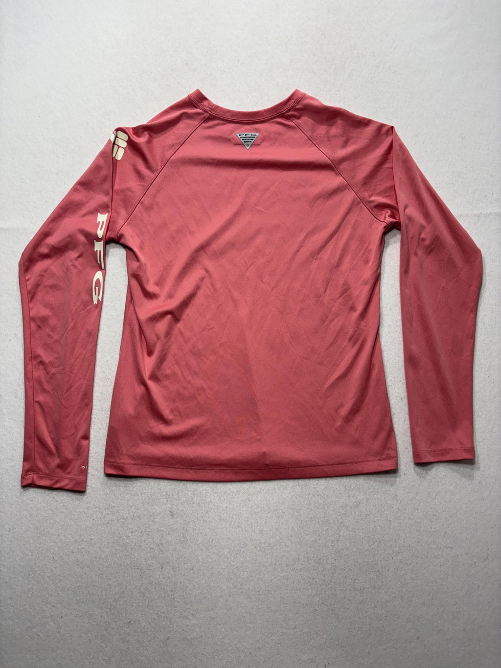 Columbia PFG Omni-Shade Shirt Mens Medium Pink Long Sleeve Fishing Lightweight