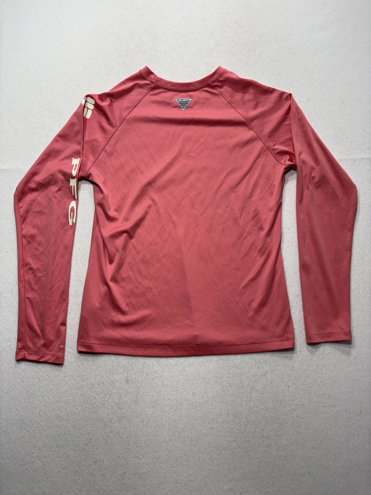 Columbia PFG Omni-Shade Shirt Mens Medium Pink Long Sleeve Fishing Lightweight