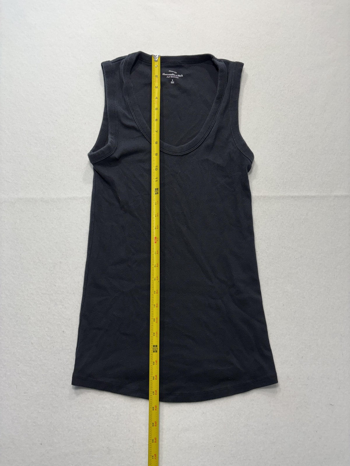 Abercrombie & Fitch Tank Womens Small Black Ribbed Knit Scoop Neck Maternity