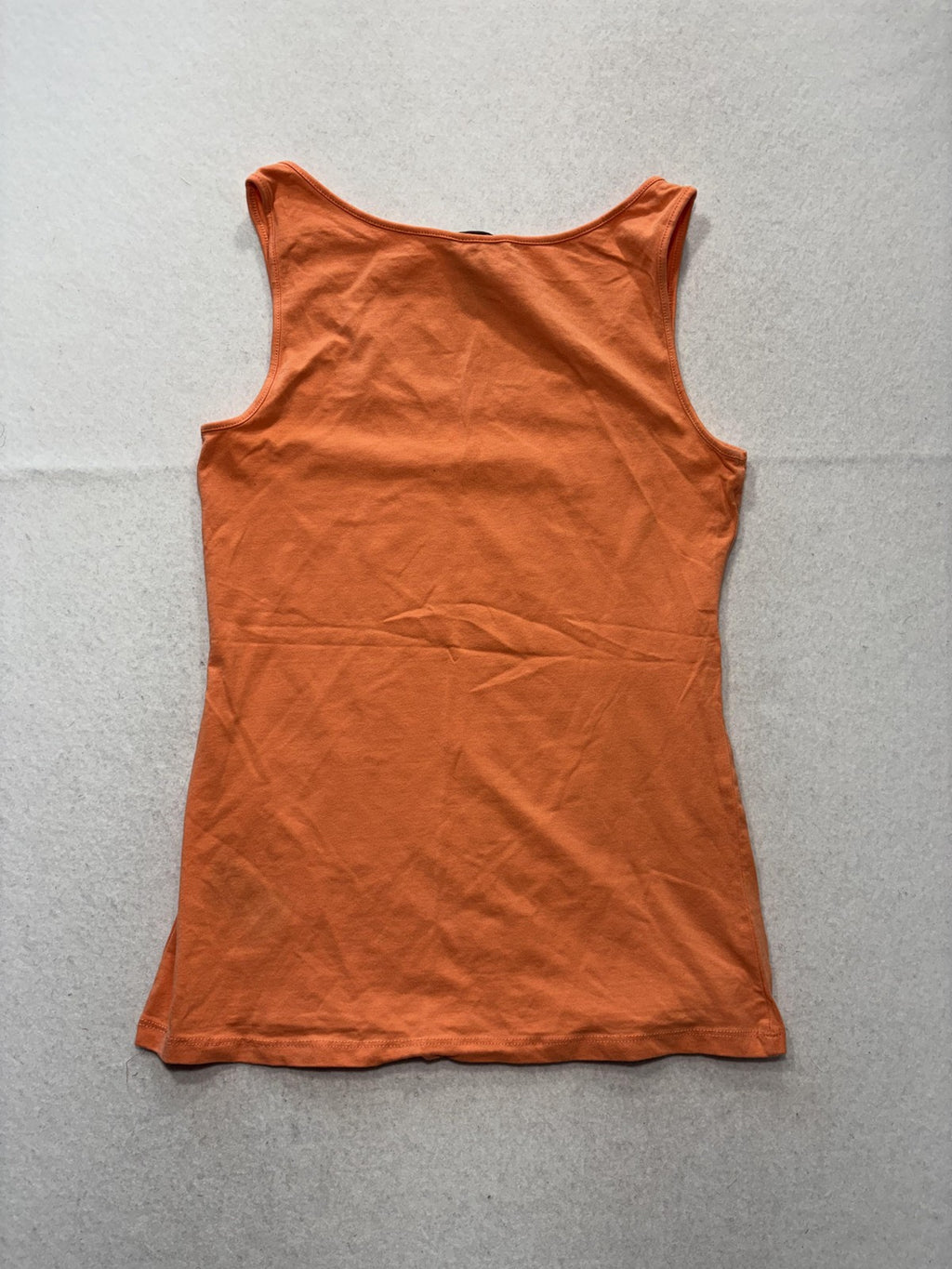H&M Tank Top Womens L Orange Scoop Neck Jersey Basic Casual Stretch 0239138 1