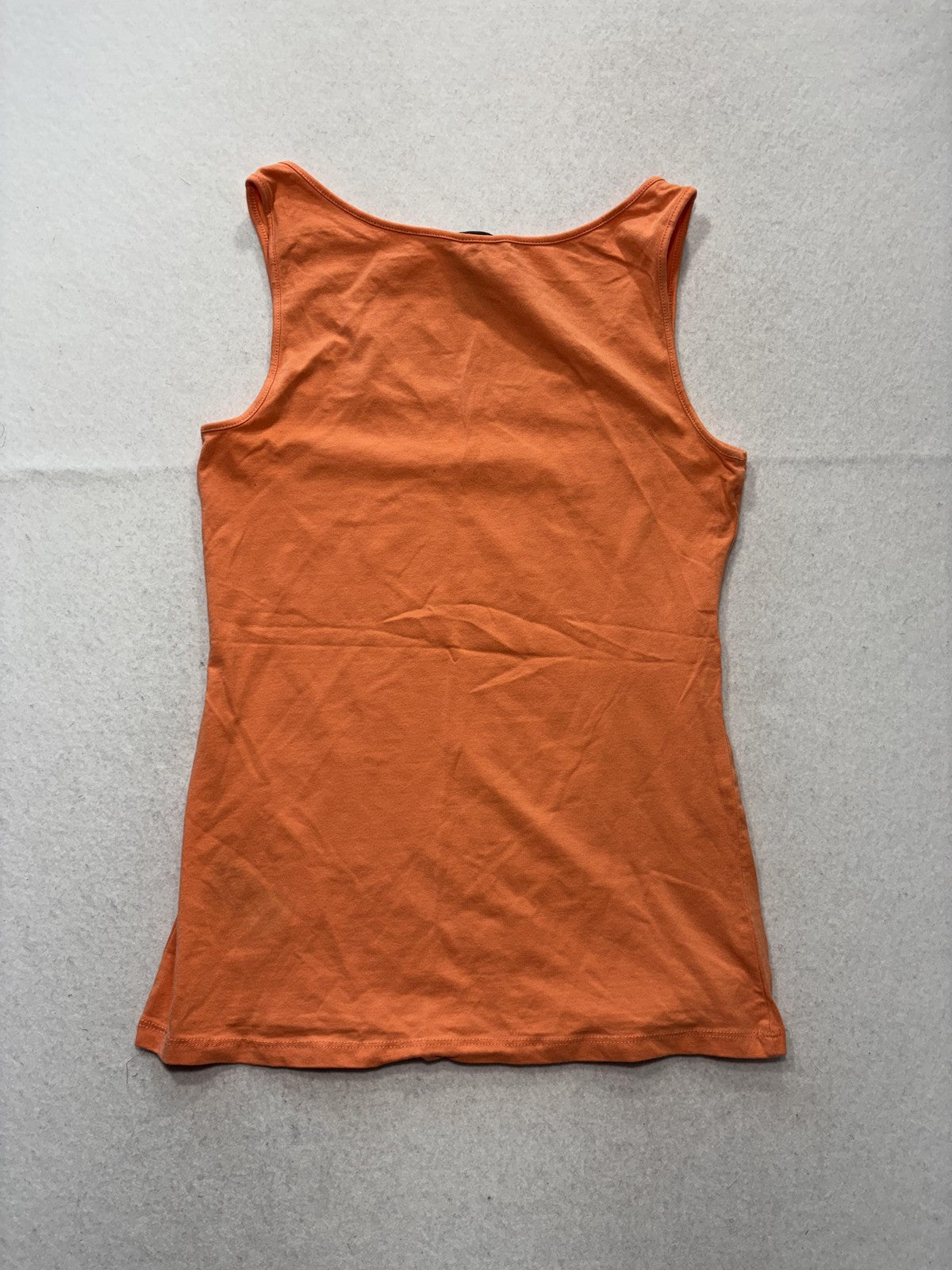 H&M Tank Top Womens L Orange Scoop Neck Jersey Basic Casual Stretch 0239138 1