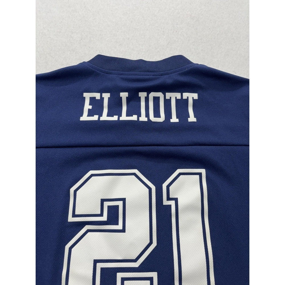 Dallas Cowboys Jersey Boys Medium Blue NFL Football Authentic Elliott 21