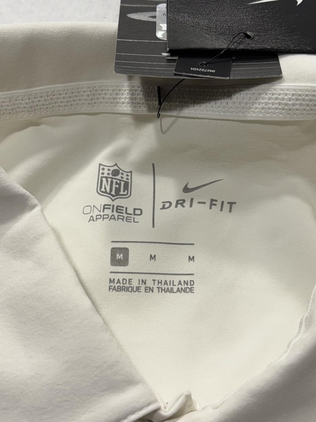 Pittsburgh Steelers Polo Shirt Mens Medium White NFL Football Nike Dri Fit