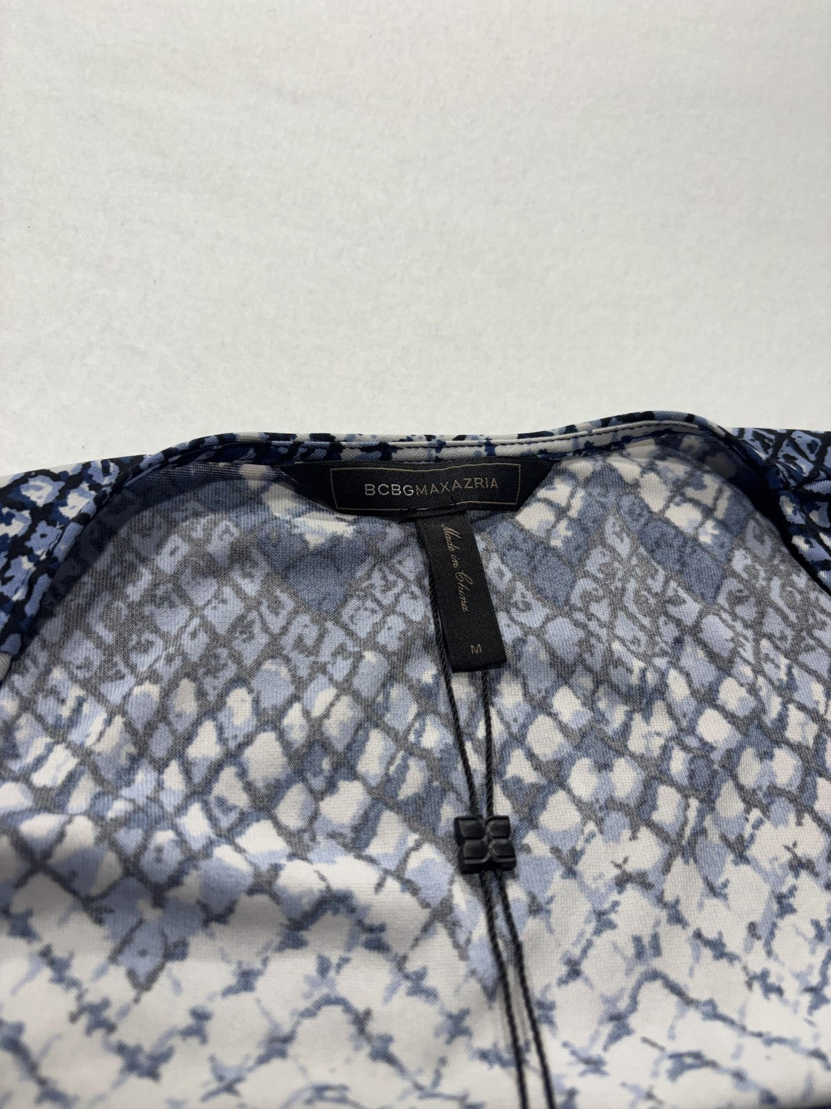 BCBGMAXAZRIA Cardigan Womens Medium Blue Open Front Long Sleeve Duster Adele