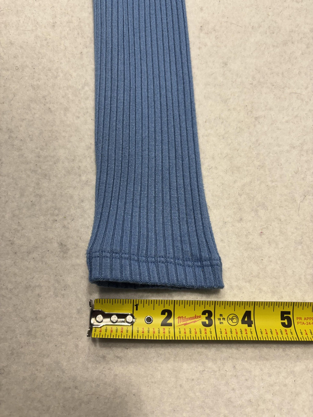 American Eagle Blue Ribbed Crew Neck Long Sleeve Shirt Womens M AEM120605U9A
