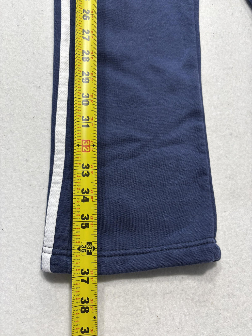 Athletic Works Pants Kids XL Blue Fleece Ankle Drawstring Side Stripe Casual