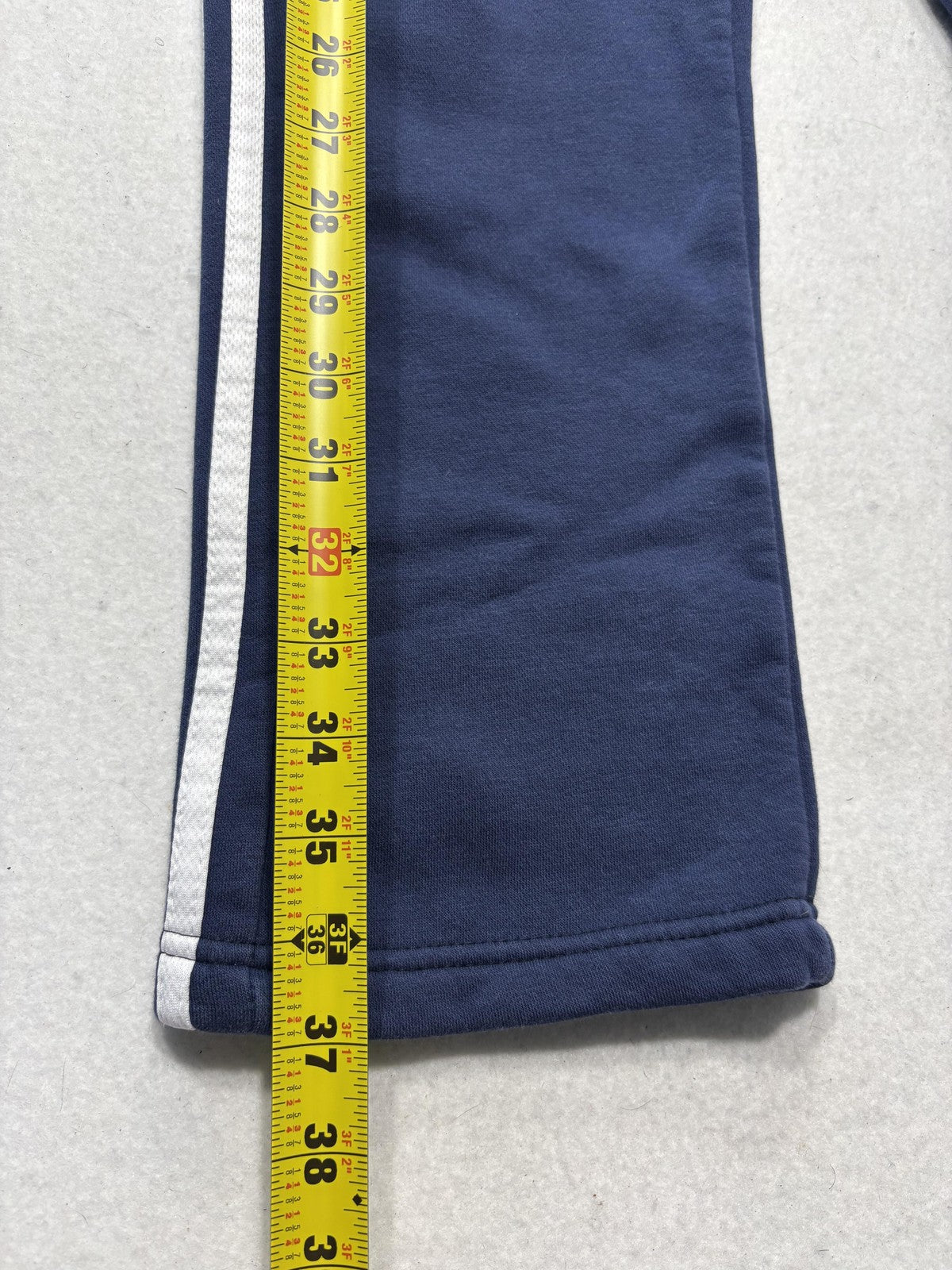 Athletic Works Pants Kids XL Blue Fleece Ankle Drawstring Side Stripe Casual