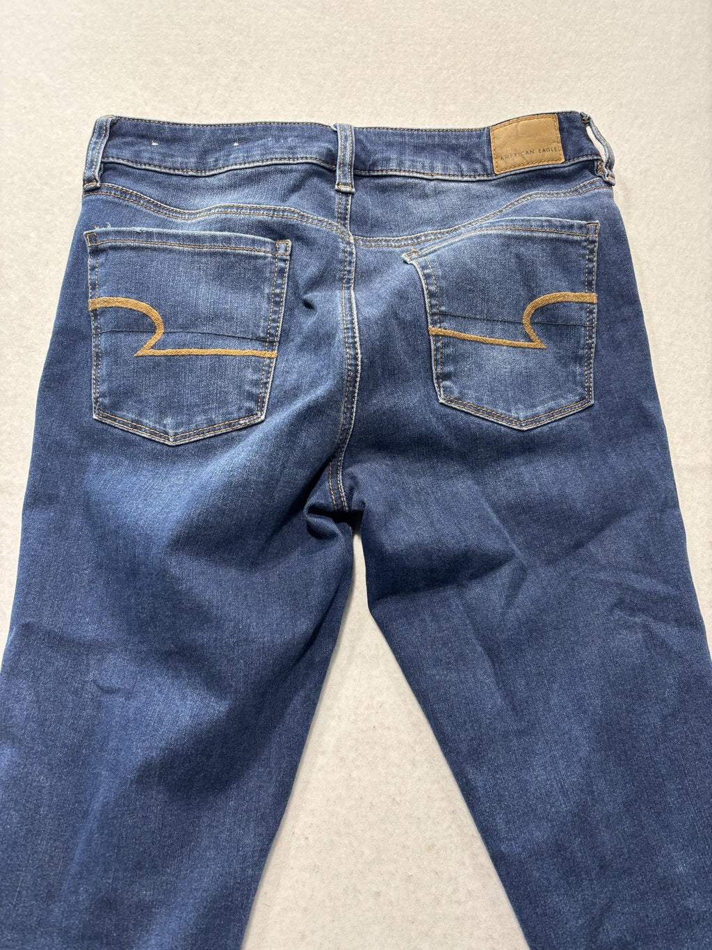 American Eagle High Rise Jegging Jeans Womens 8 Medium Wash Distressed 30x24.5