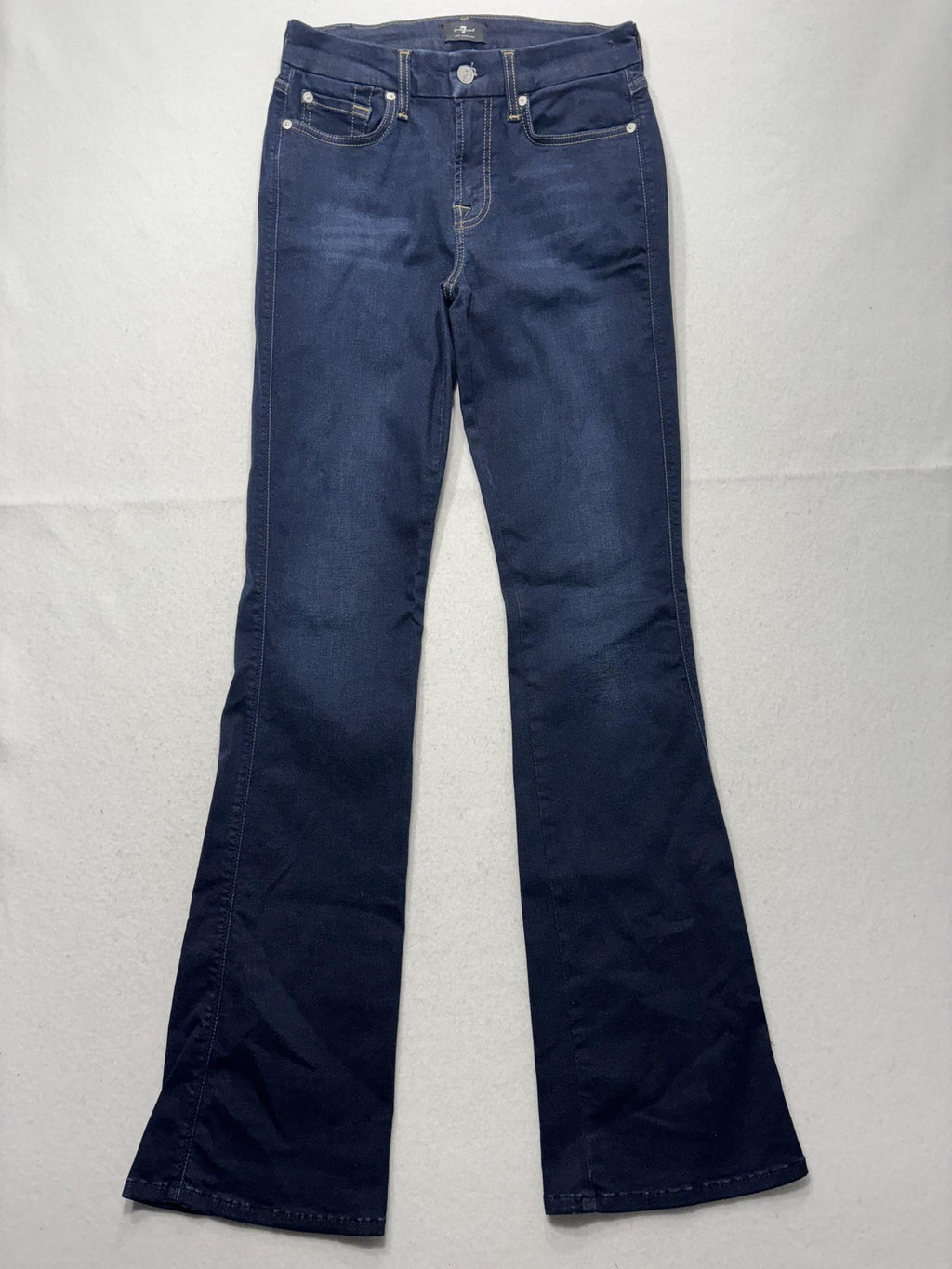 7 For All Mankind Kimmie Bootcut Jeans Womens 28 Blue Mid Rise Stretch 28x32