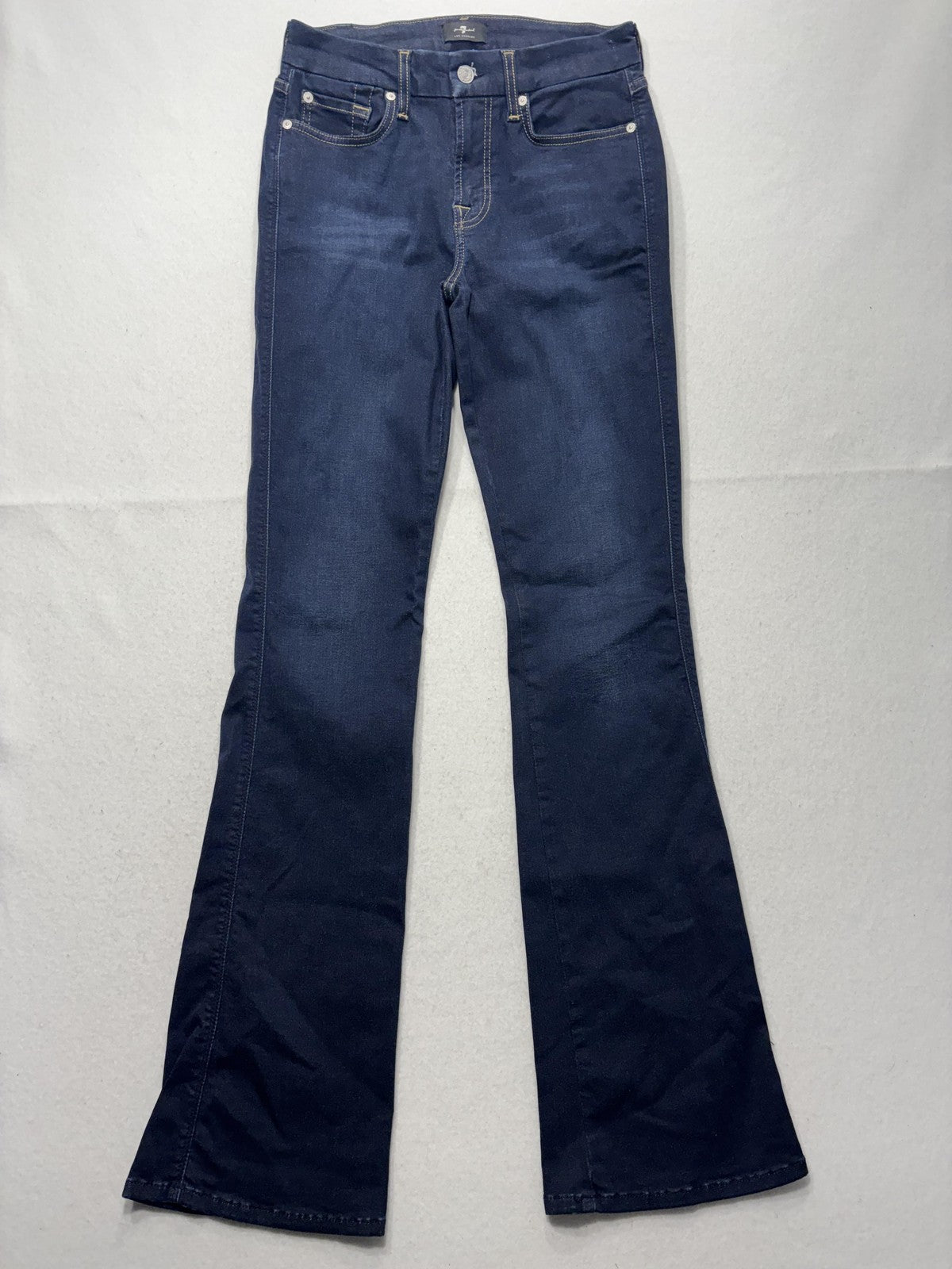 7 For All Mankind Kimmie Bootcut Jeans Womens 28 Blue Mid Rise Stretch 28x32