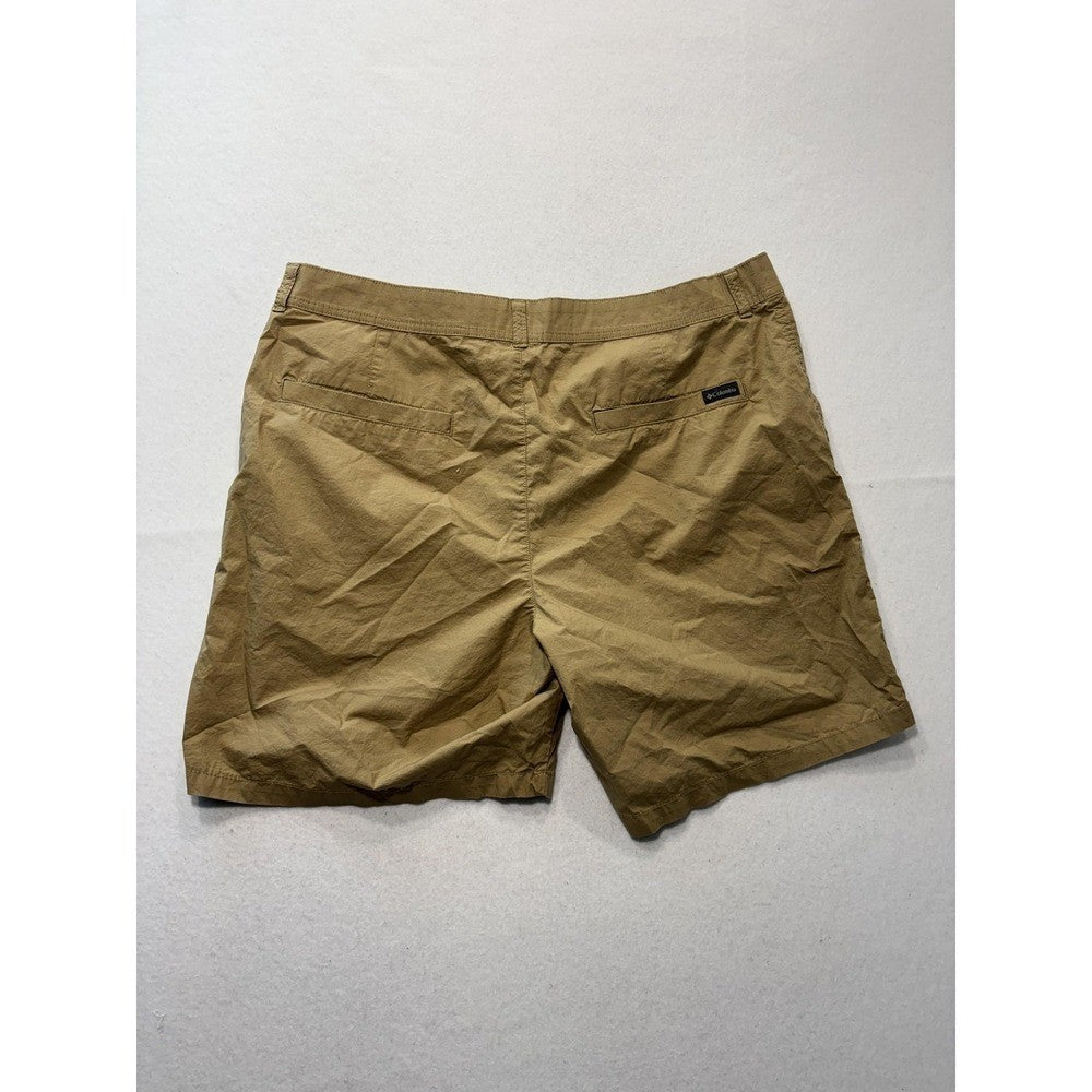 Columbia Mens Chino Shorts 38 Beige 8 Inseam Lightweight Lined AM4471 Khaki