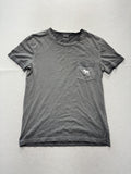 PINK Victoria's Secret Shirt Womens S Gray Pocket Dog Logo Tee Summer Casual