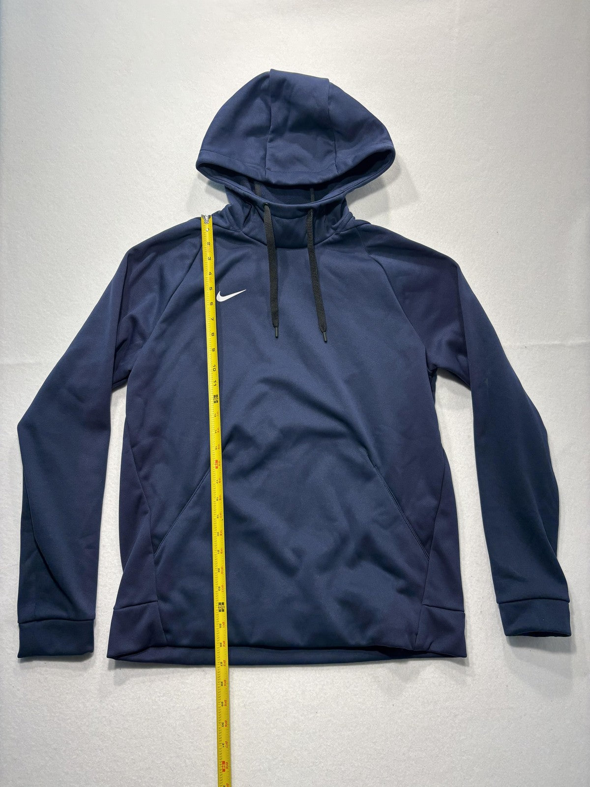 Nike Dri-FIT Hoodie Mens Medium Blue Fleece Pullover Athletic Training Logo