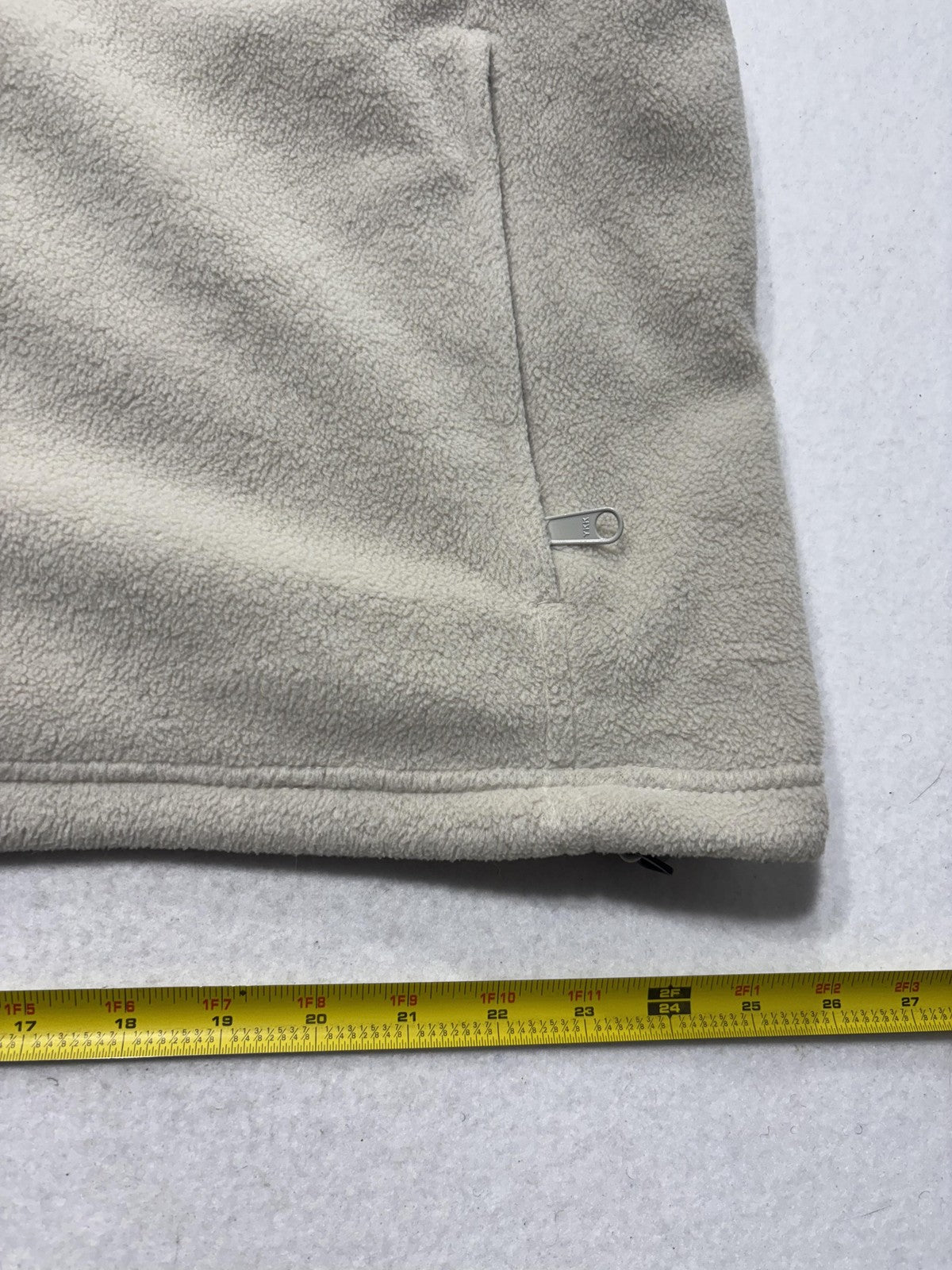 Columbia Crossterra Jacket Mens XL Beige Fleece Full Zip Stand Collar Outdoor