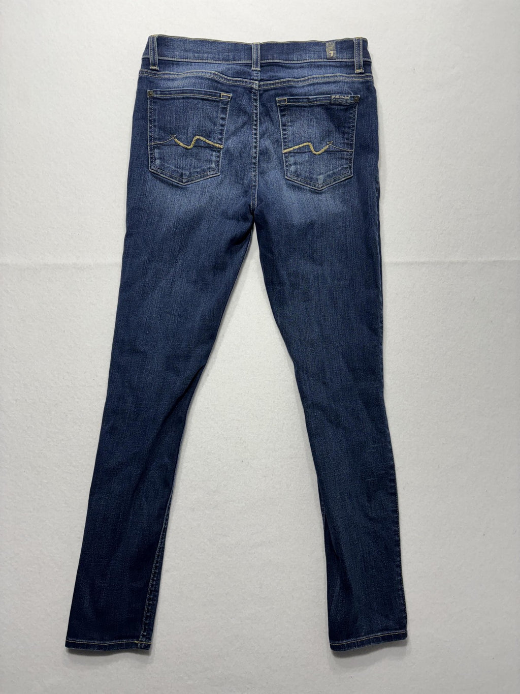 7 For All Mankind Gwenevere Jeans Womens 28 Blue Distressed Ankle Skinny 29x28