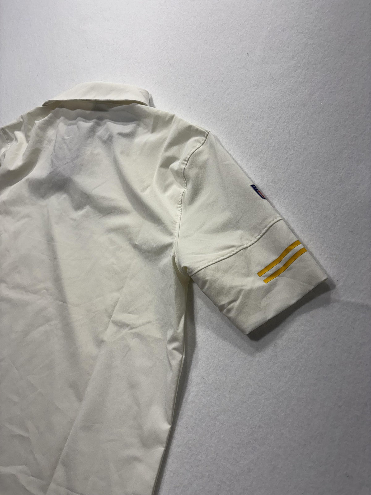 Pittsburgh Steelers Polo Shirt Mens Medium White NFL Football Nike Dri Fit