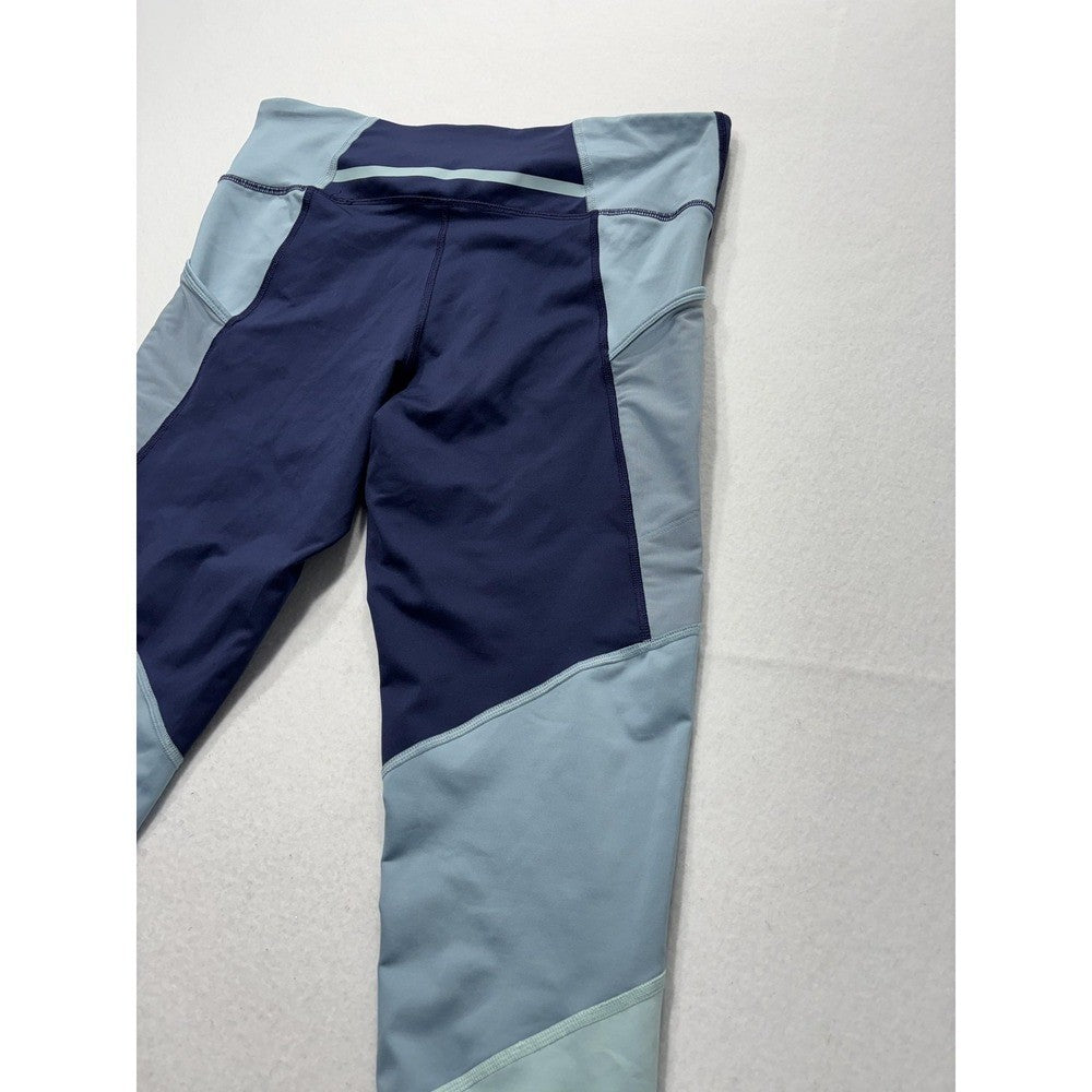 Champion Leggings Womens XL Blue Colorblock Zip Ankle Athleticwear M9217