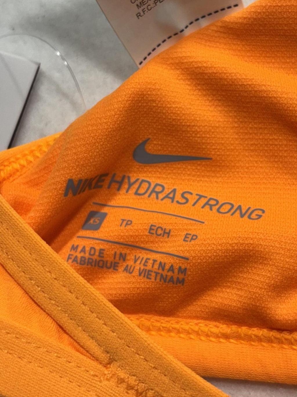 Nike Swim Bikini Top Womens XS Orange Triangle Hydrastrong NESSB002-825 NEW