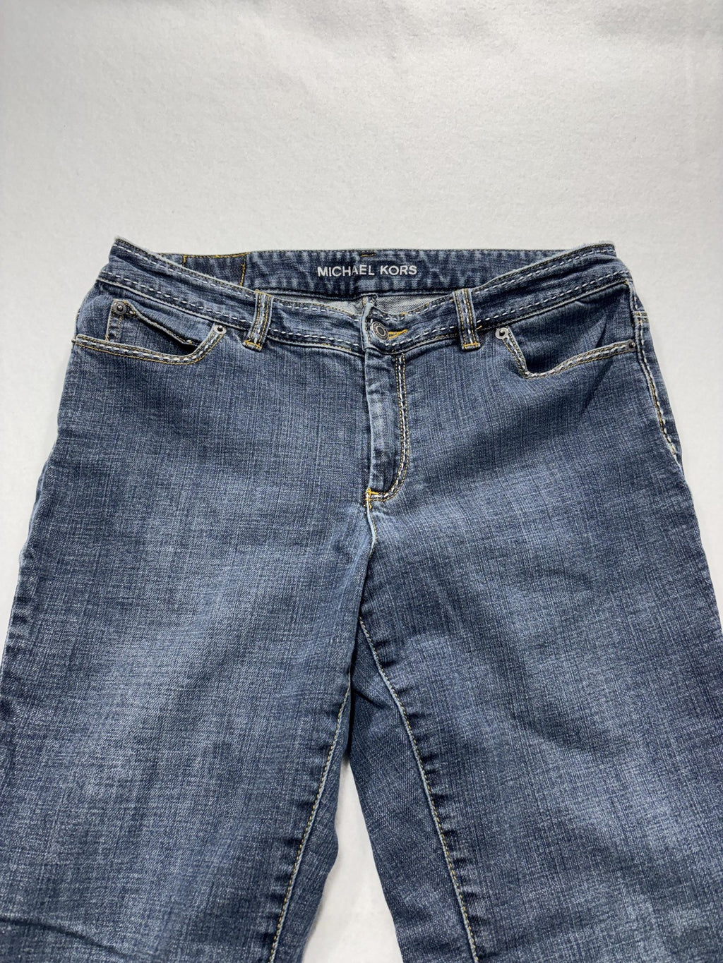 Michael Kors Jeans Womens 8P Blue Medium Wash Mid Rise Bootcut Stretch 30x30