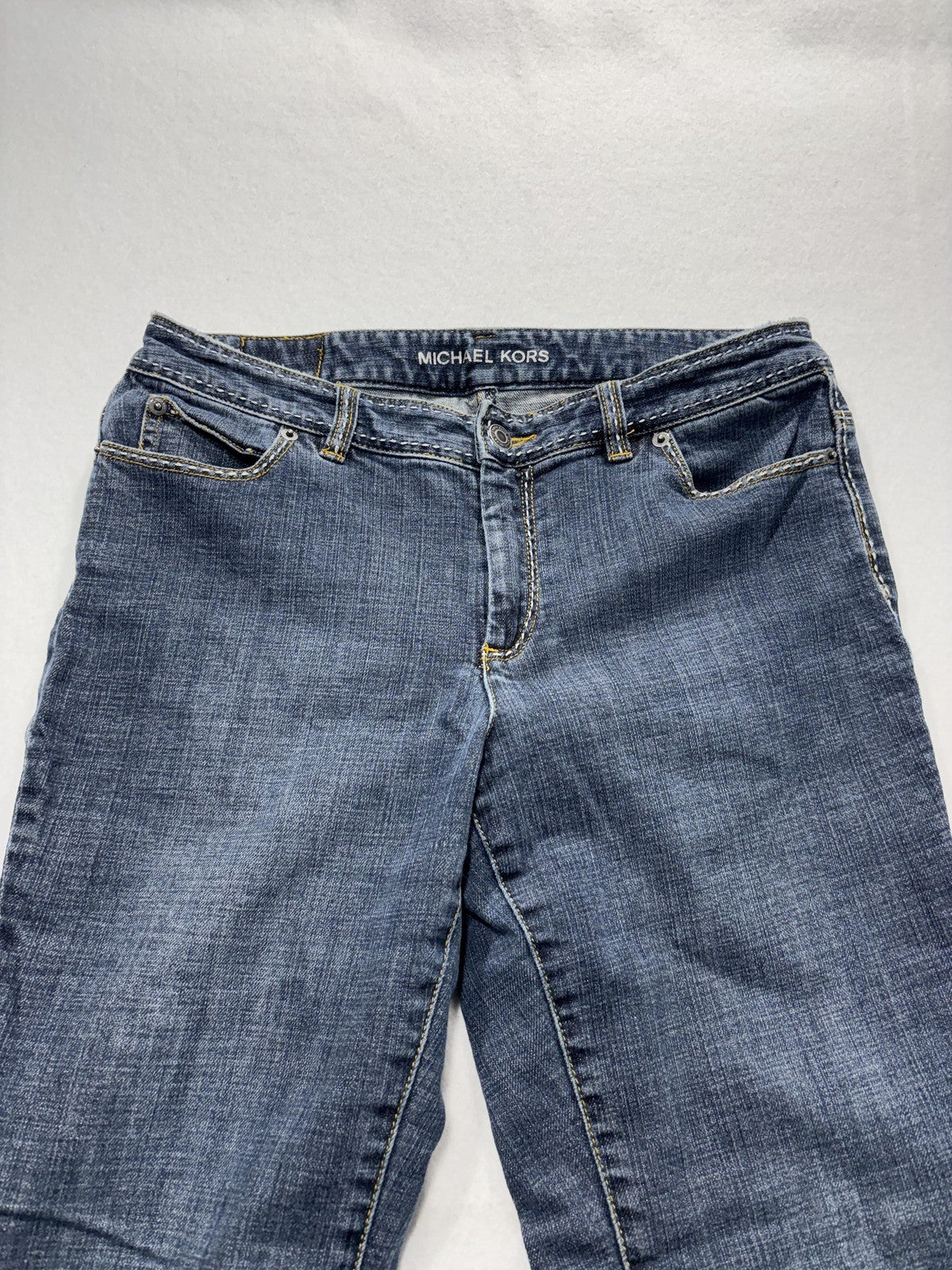 Michael Kors Jeans Womens 8P Blue Medium Wash Mid Rise Bootcut Stretch 30x30