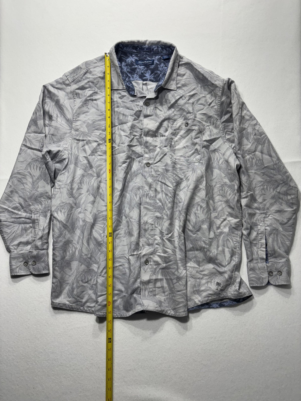 Tommy Bahama Shirt Mens 3XL Gray Canyon Beach Flannel Long Sleeve Button Up