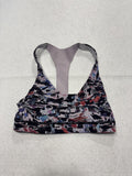 Lululemon Sports Bra Womens 8 Multicolor Racerback Zip Pocket Yoga Athletic