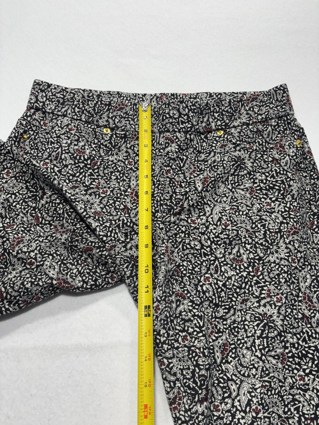MICHAEL Michael Kors Pants Womens Large Black Paisley Jegging Pull On Stretch