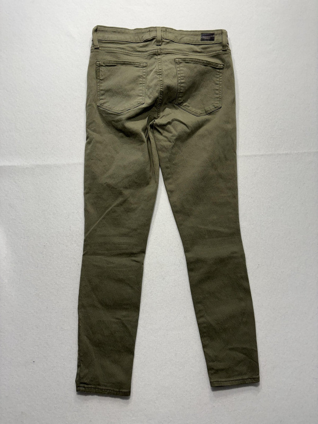 Paige Verdugo Ankle Jeans Womens 30 Green Mid Rise Skinny 30x28 Stretch Denim