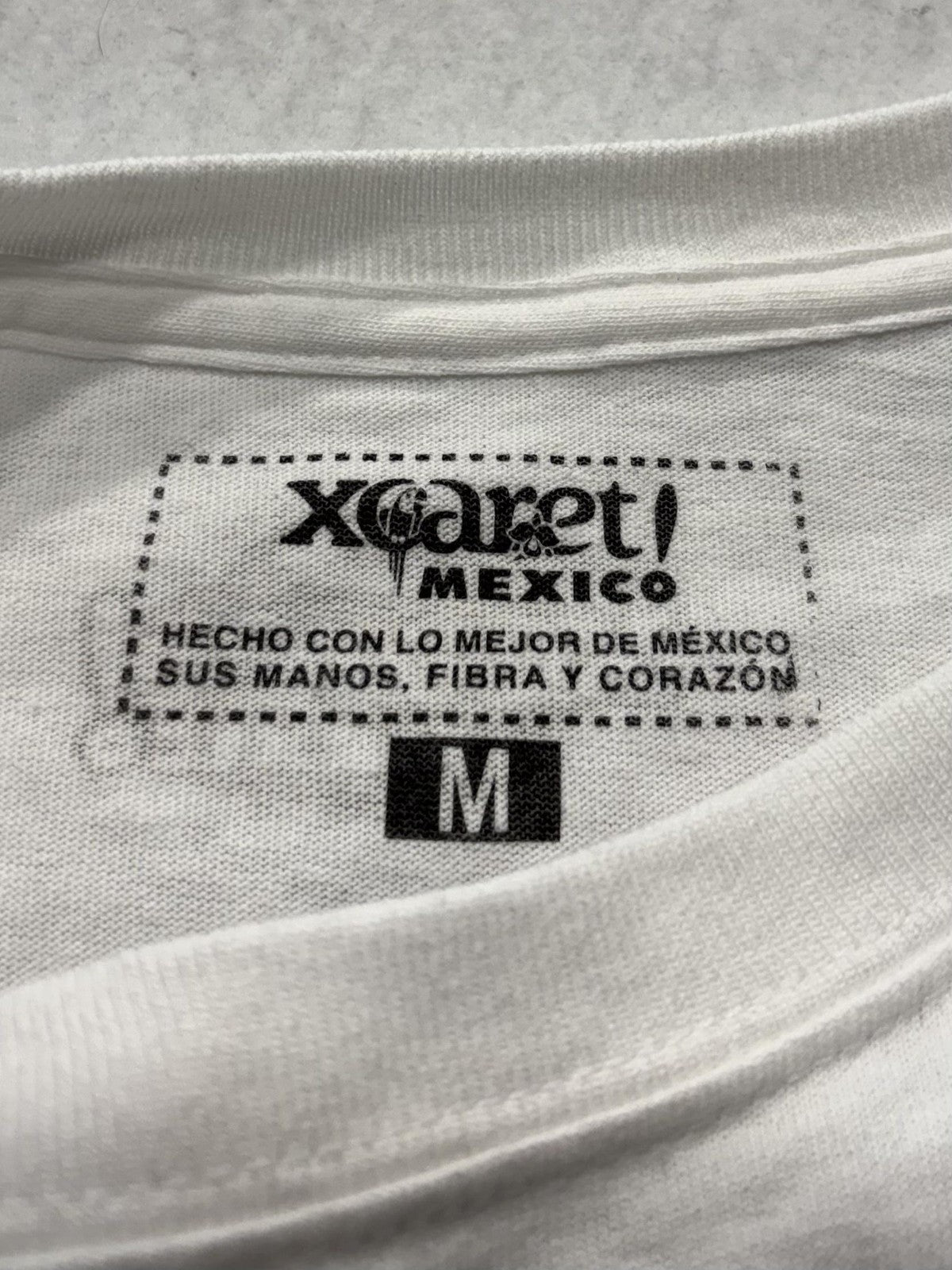 Xcaret Mexico Shirt Mens Medium White Long Sleeve Paraiso Sagrado Graphic Tee