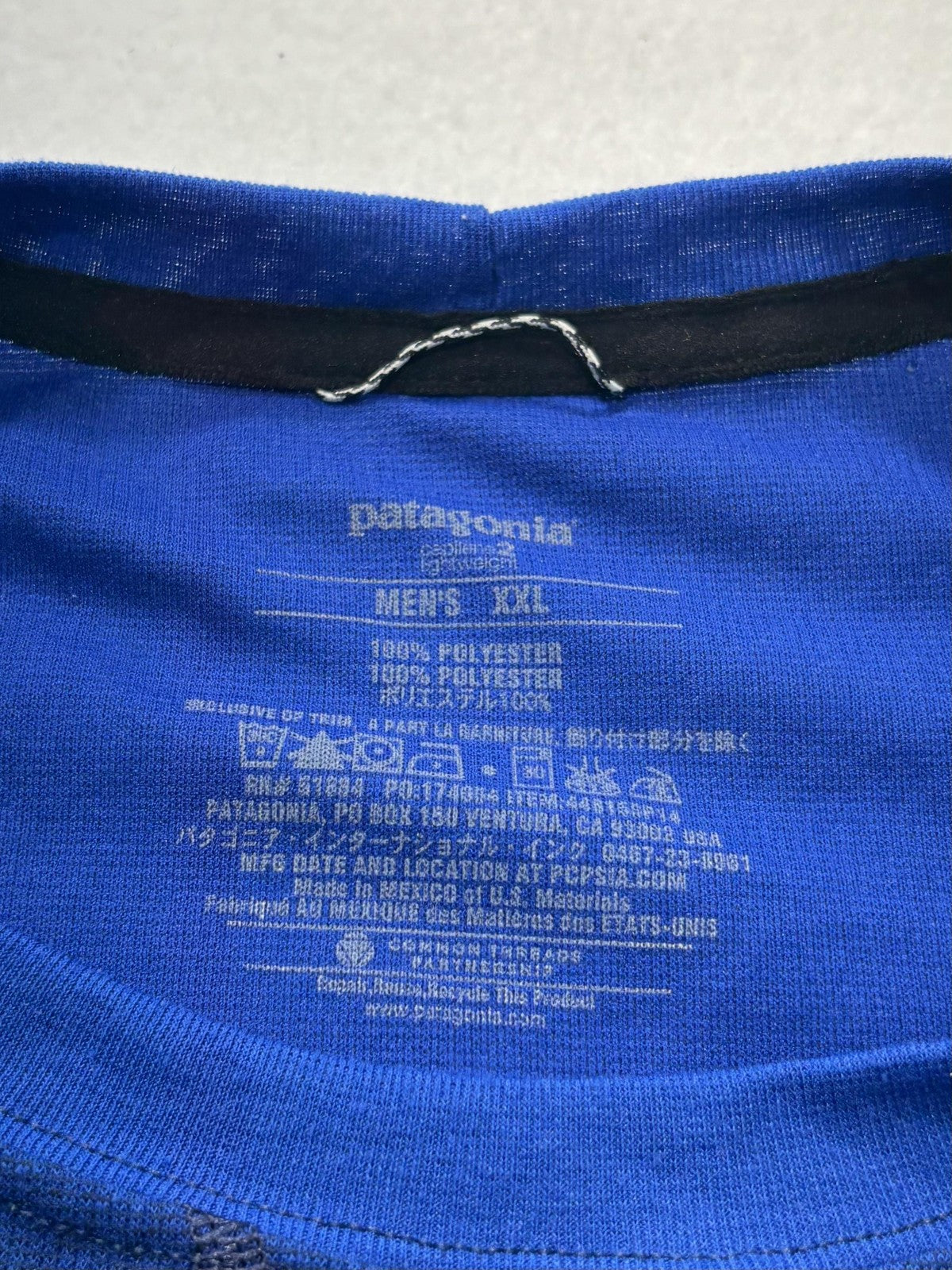 Patagonia Capilene Lightweight Shirt Mens 2XL Blue Long Sleeve Base Layer