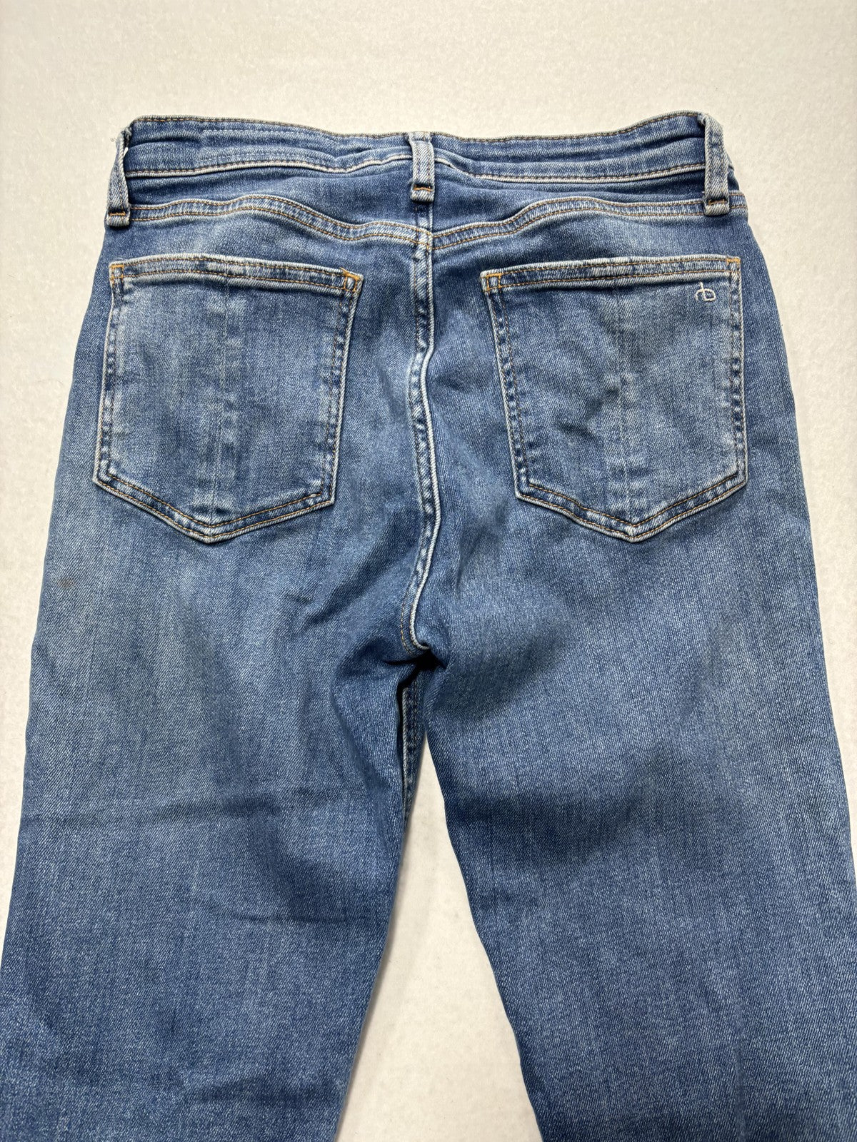 Rag & Bone Jeans Womens 27 Blue Medium Wash Mid Rise Skinny Stretch Denim 27x29