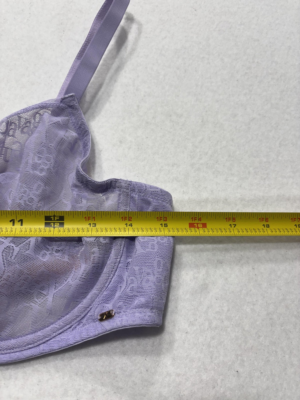 Savage X Fenty Signature Script Bra Womens 38D Purple Lace Balconette Underwire