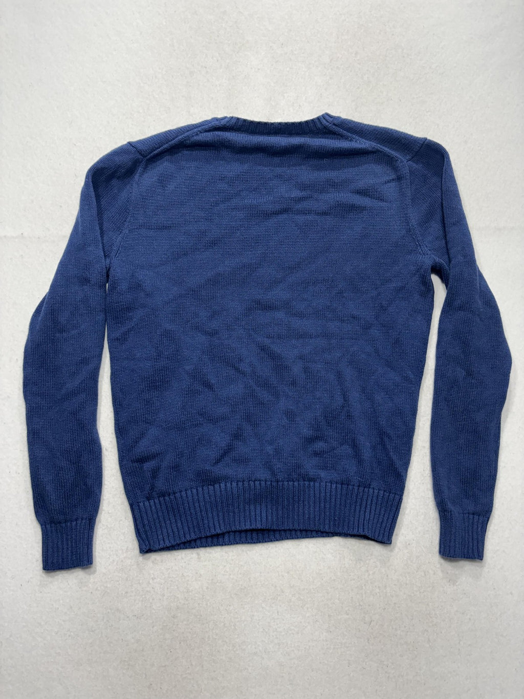 Polo Ralph Lauren Sweater Mens Small Blue Cotton Knit Crew Neck Pullover RLMWB