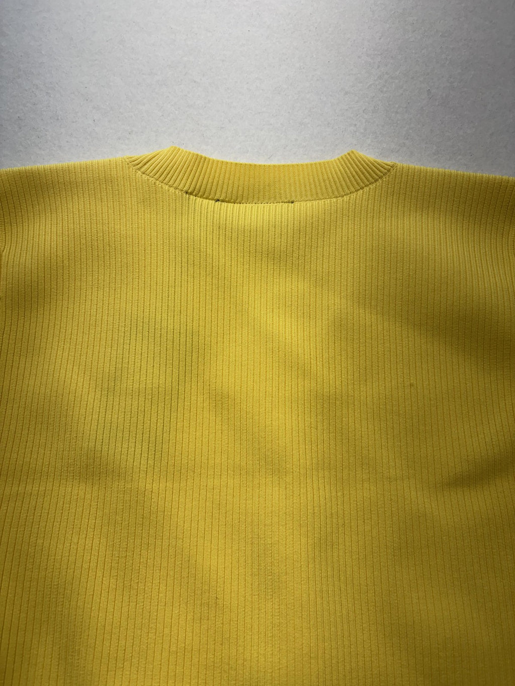 FILA Sweater Vest Womens Large Yellow V Neck Rib Knit Logo Hailey Crop Top