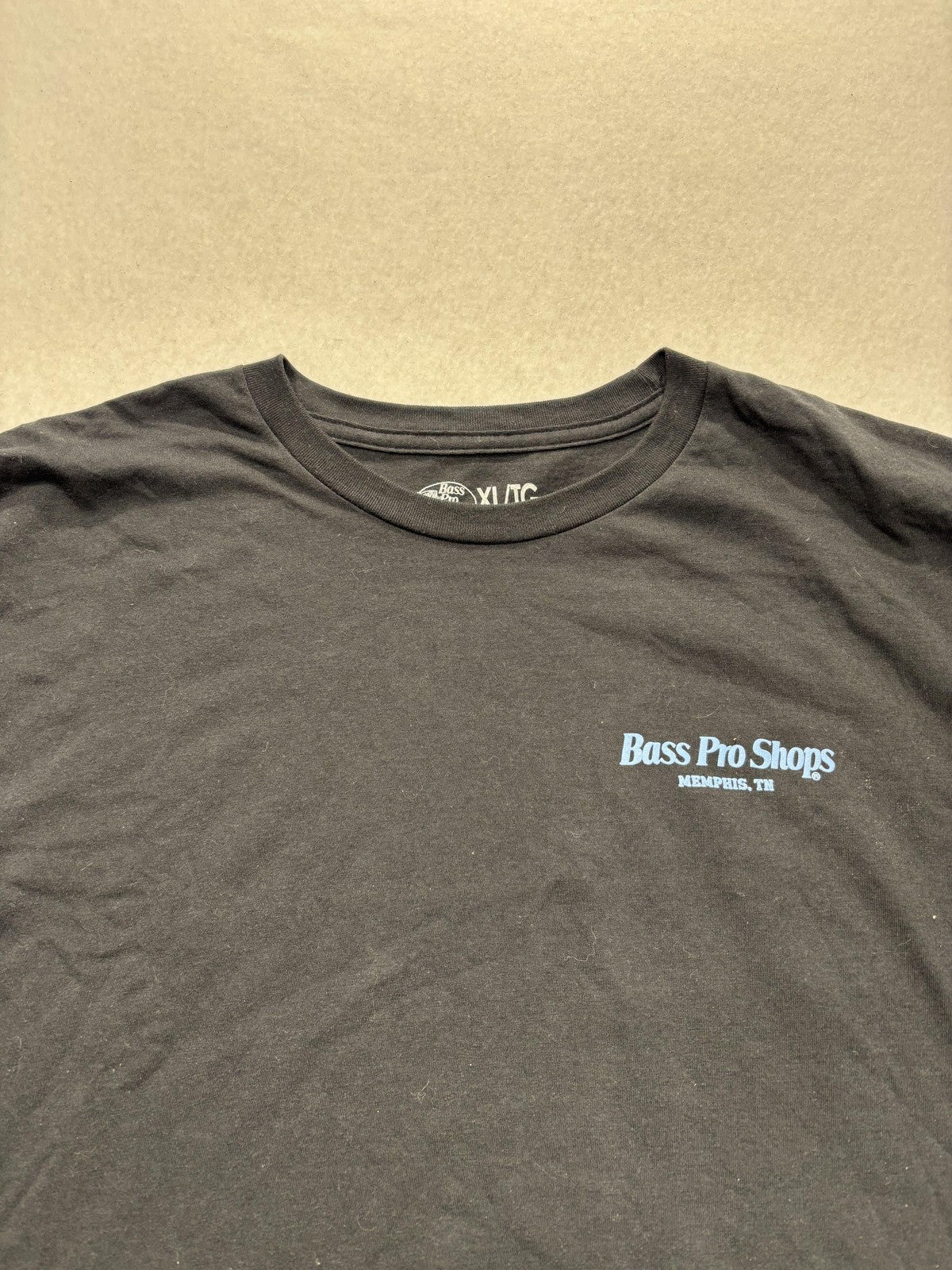 Bass Pro Shops Shirt Mens XL Black Memphis Pyramid Graphic Tee Fishing Music