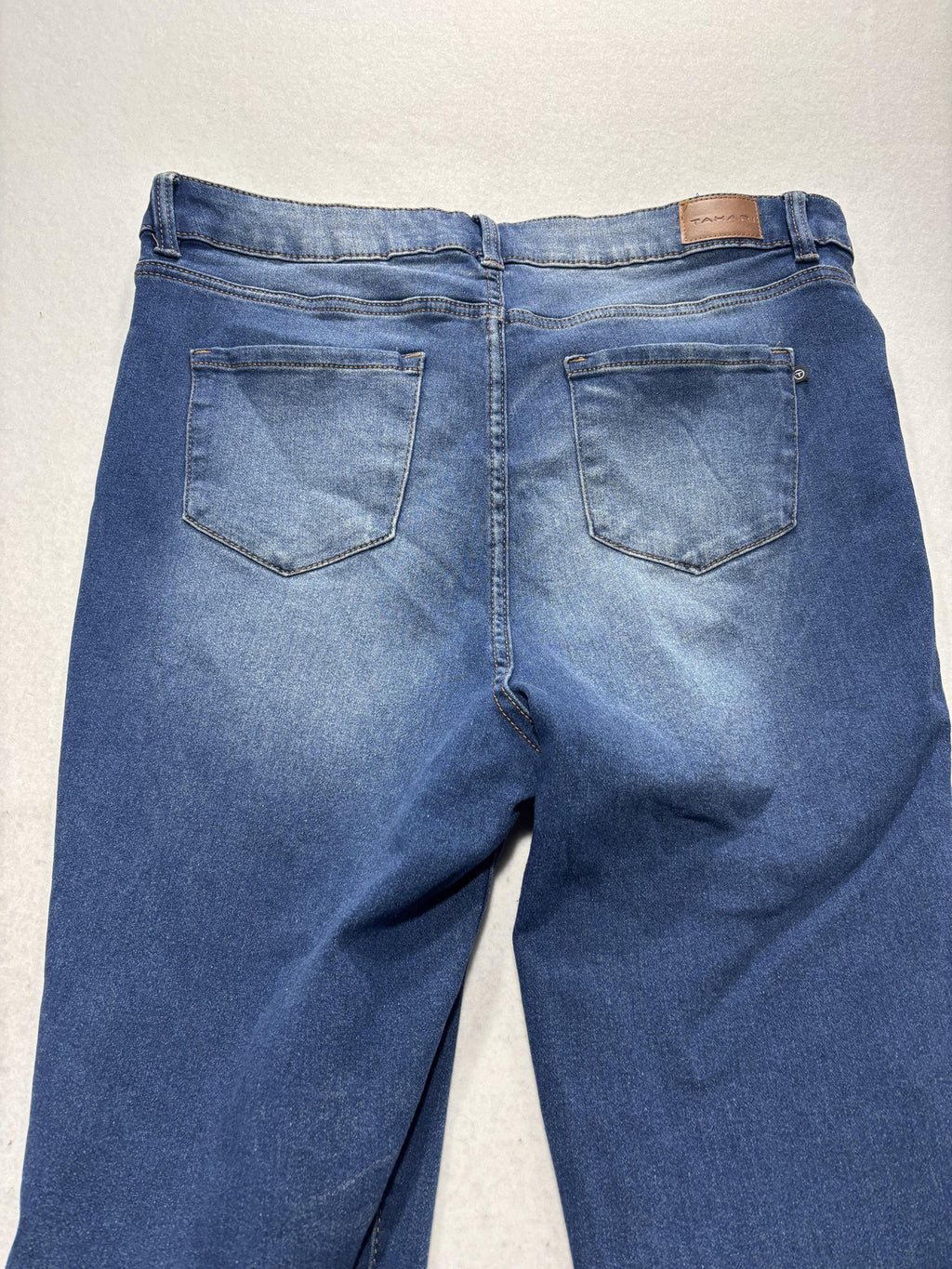 Tahari Jeans Womens 16W Blue Medium Wash High Rise Skinny Stretch 38x27 Denim