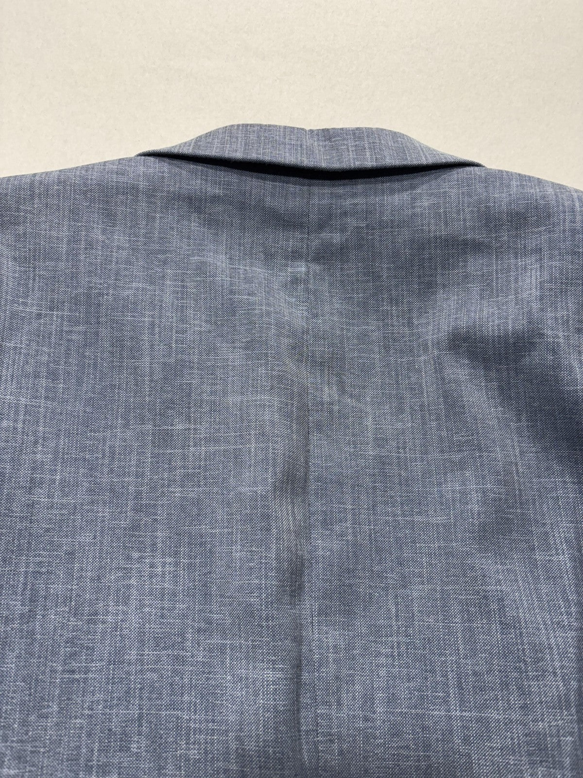 Bocaccio Uomo Sport Coat Mens 44 Blue Stretch Two Button Blazer Notch Lapel