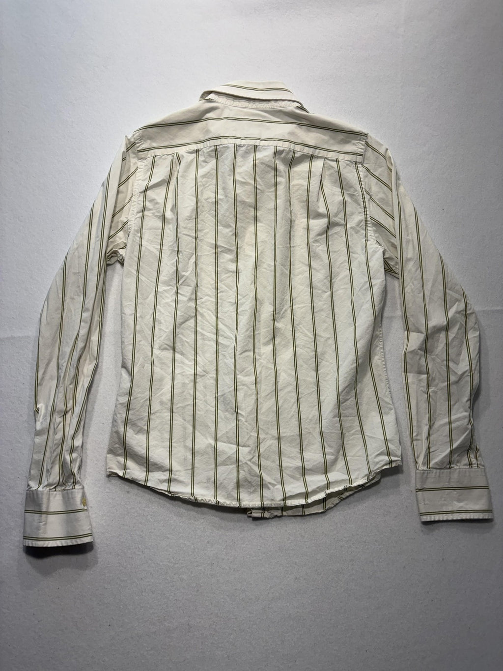 Abercrombie & Fitch Shirt Mens Medium White Striped Long Sleeve Button Up Slim