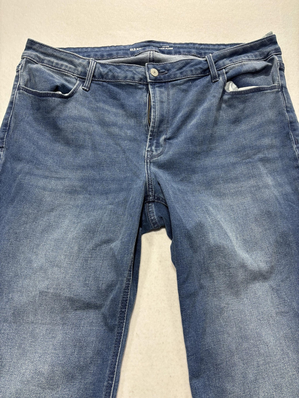 Old Navy Wow Flare Jeans Womens 20 Short Medium Wash High Rise Stretch 36x29
