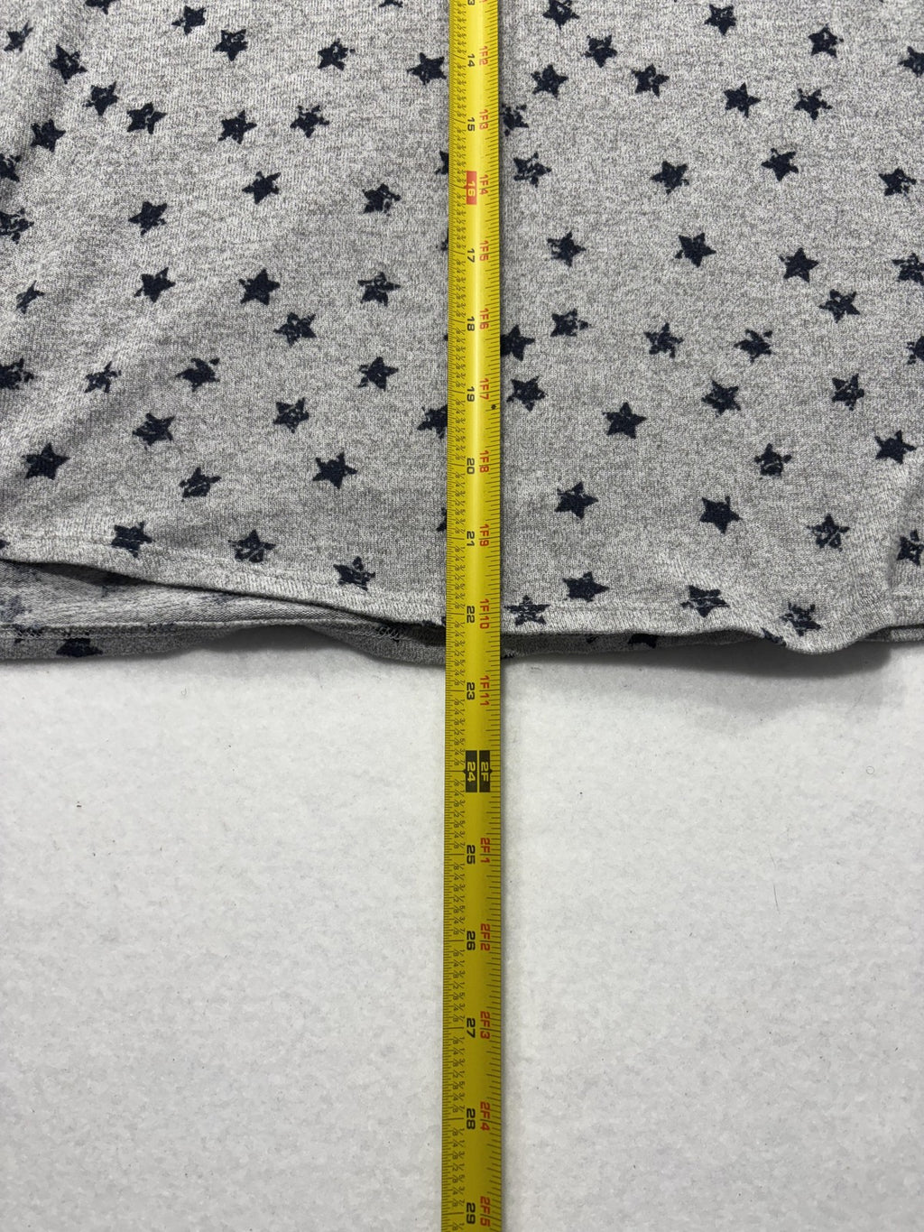 Lucky Brand Shirt Womens L Gray Star Print Scoop Neck Dolman Sleeve Tee