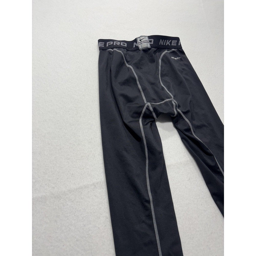 Nike Pro Compression Leggings Boys Large 14-16 Black NikeFIT Running Athletic