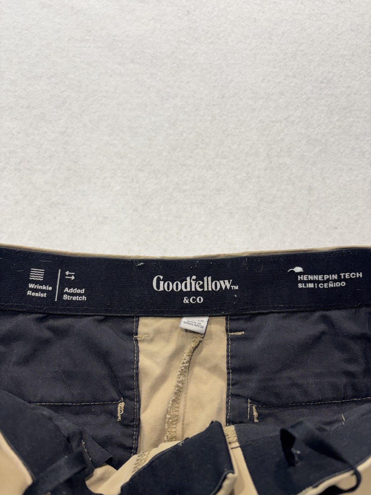 Goodfellow & Co Chino Pants Mens 30x32 Beige Hennepin Tech Slim Stretch Casual