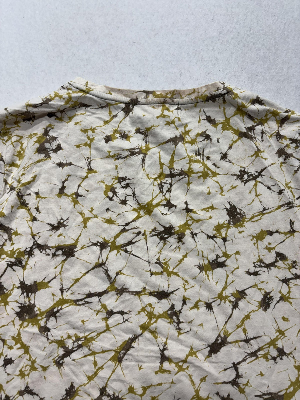 MICHAEL Michael Kors Shirt Womens Large Tan Splatter Crew Neck Short Sleeve Tee