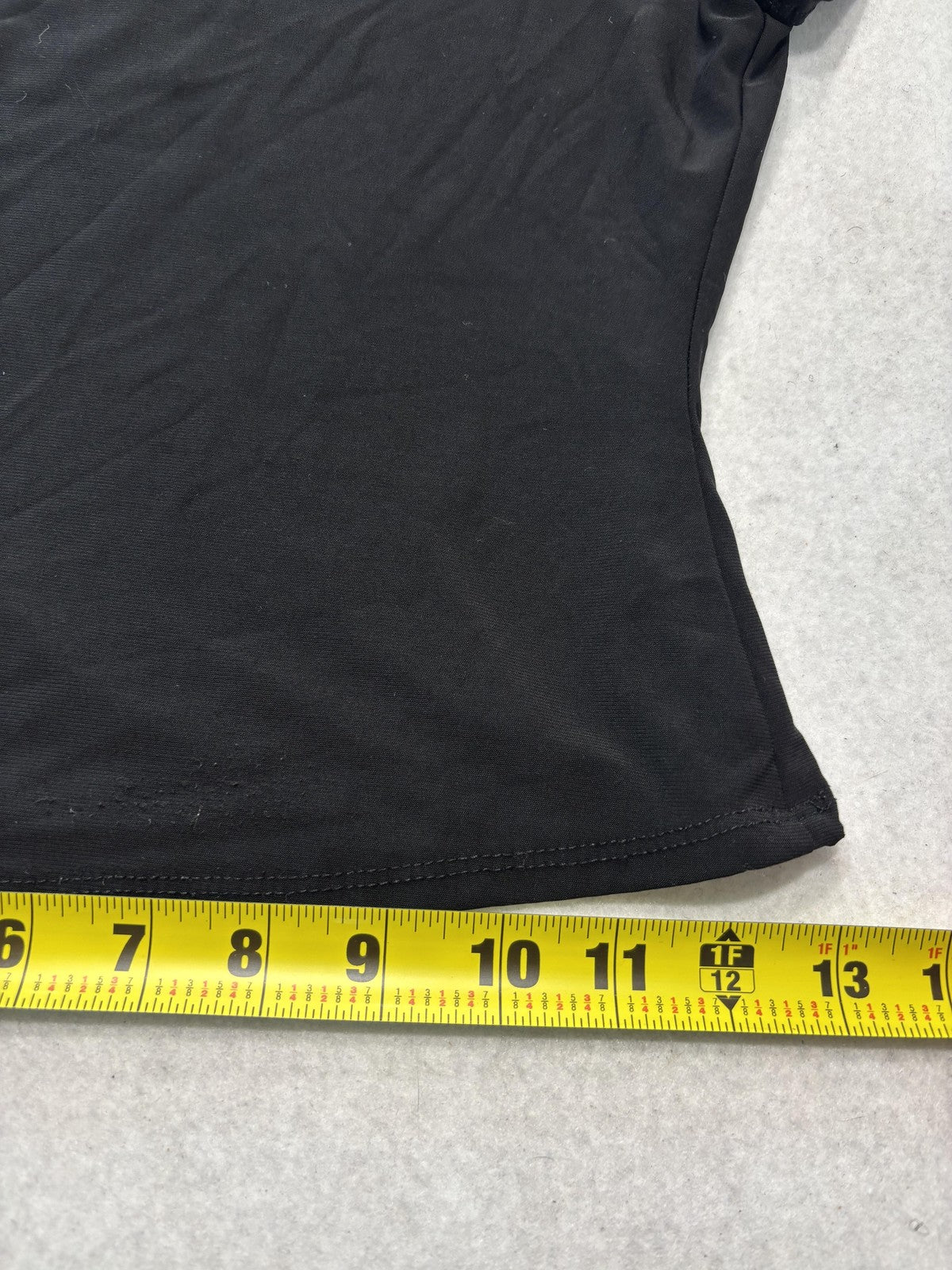 Vibe Sportswear Shirt Womens XS Black Square Neck Short Sleeve Tee Basic Stretch