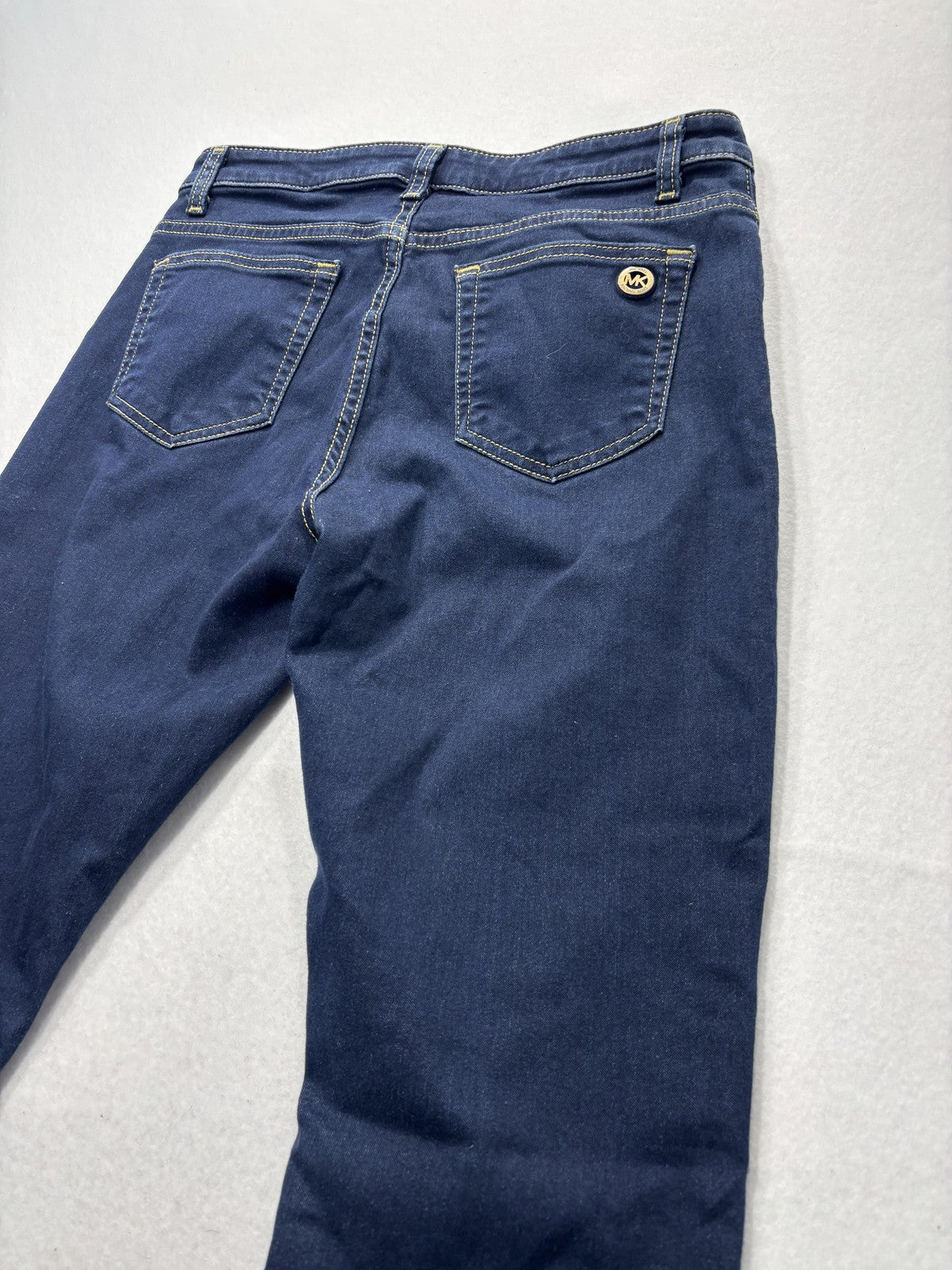 Michael Kors Izzy Skinny Jeans Womens 8 Blue Dark Wash Mid Rise Stretch 30x28.5