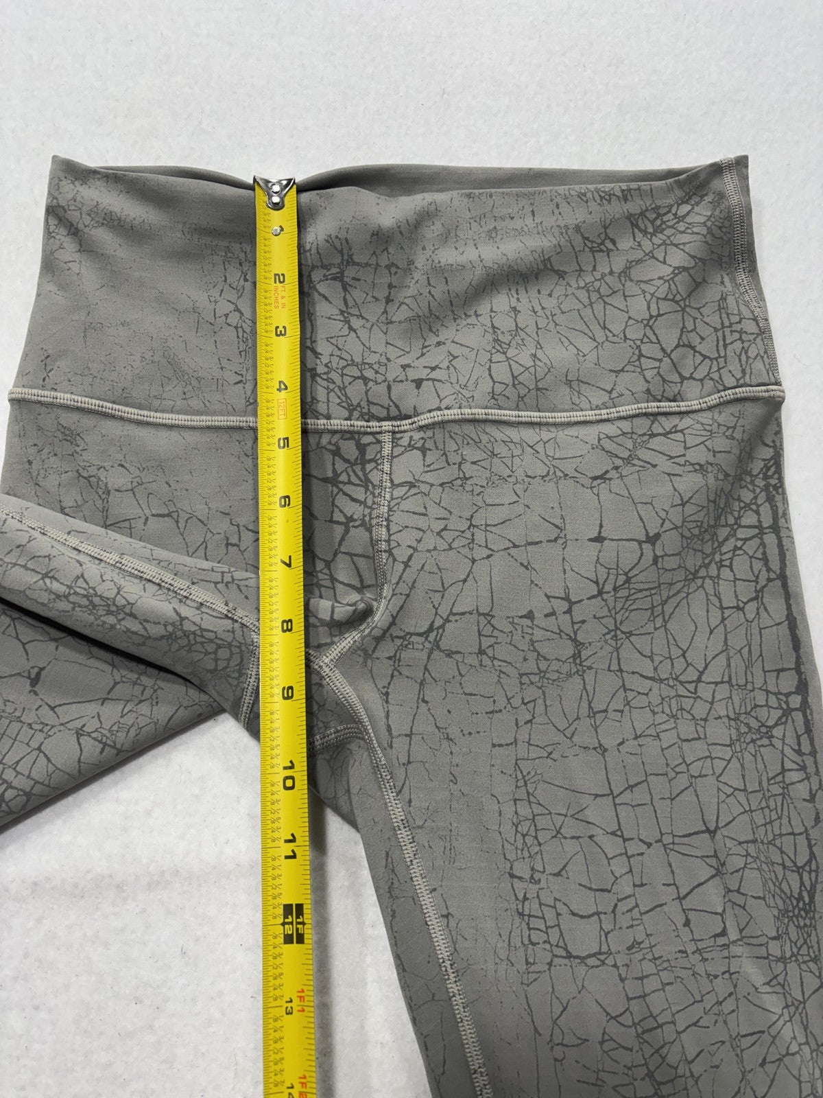 Lululemon Leggings Womens 6 Gray High Rise 27.5" Inseam Ankle Yoga Stretch Knit