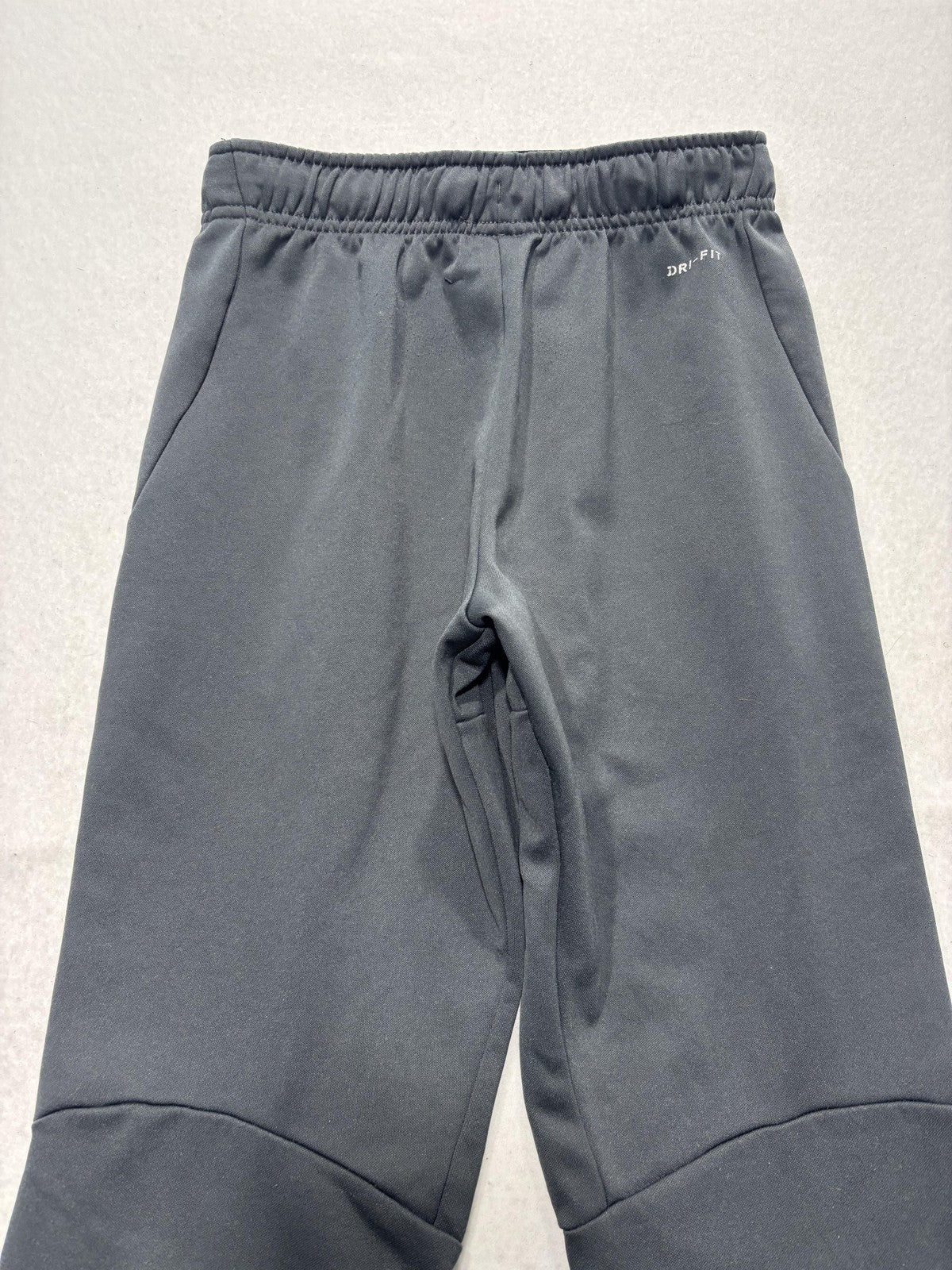 Nike Dri-FIT Track Pants Boys L Gray Elastic Waist Logo Athletic Sport