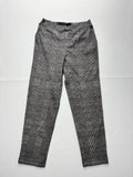 Banana Republic Dress Pants Womens 2 Gray Plaid Hayden Pull On Ponte Ankle Slim
