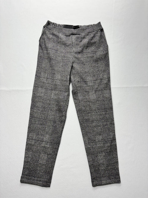 Banana Republic Dress Pants Womens 2 Gray Plaid Hayden Pull On Ponte Ankle Slim